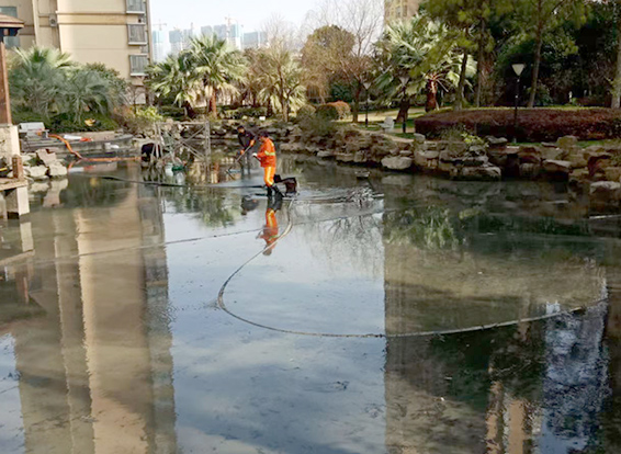 渑池景观池淤泥清理